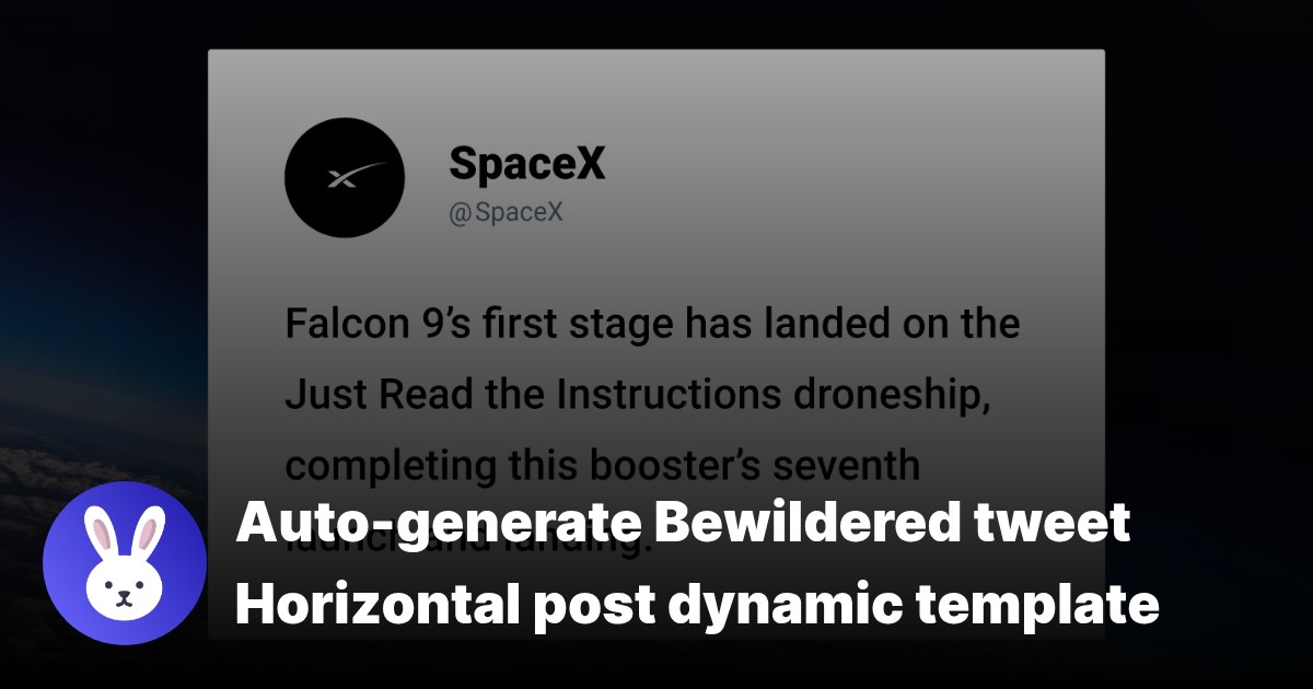 Tweet Horizontal post template