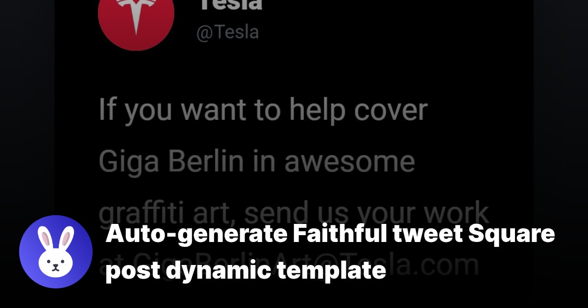 Twitter Grid Post Tweet Square post template