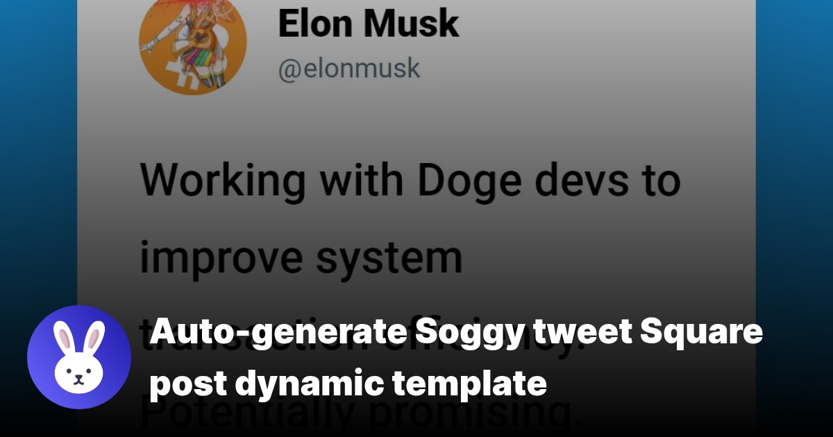 Twitter Grid Post Tweet Square post template