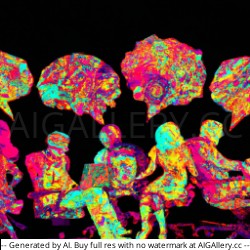 Thermal image of male and female professionals sitting and thinking
