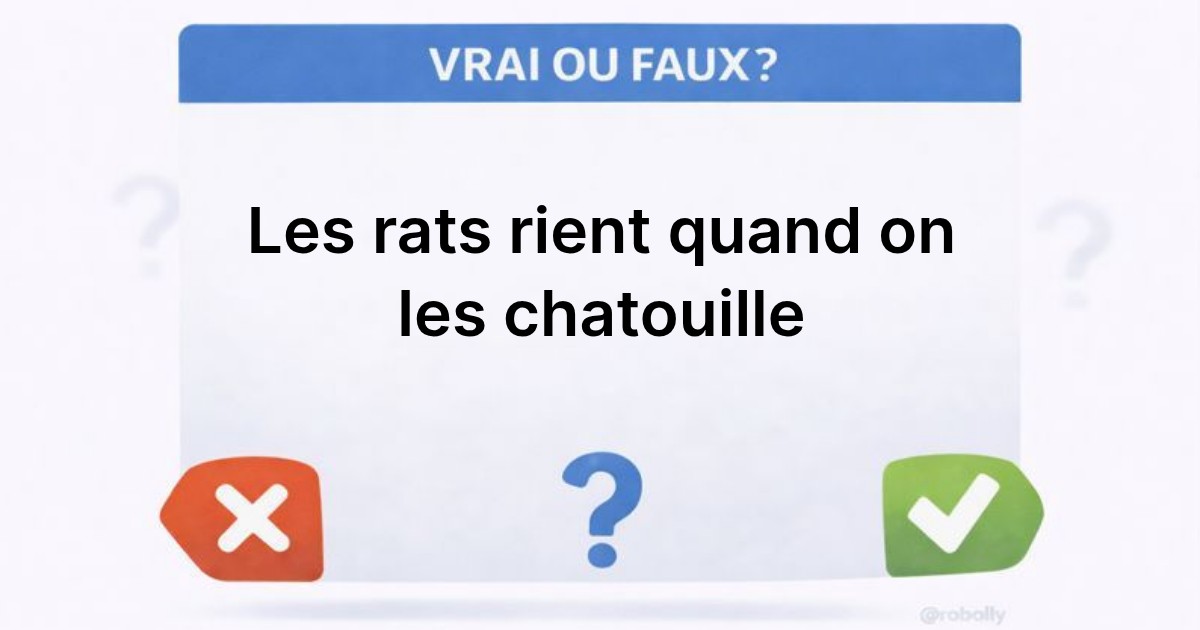 Les rats rient-ils quand on les chatouille